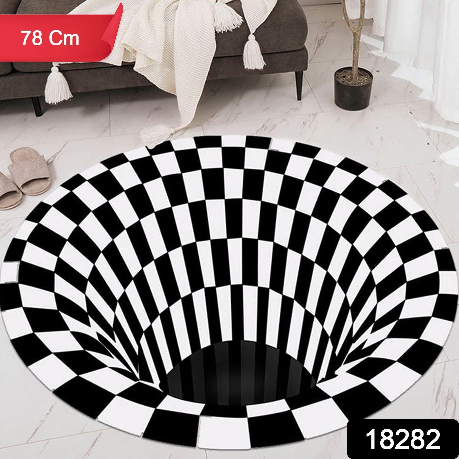 3D Space Round Carpet, Floor Mat Non-Woven Doormat  3D Space Round Carpet, Floor Mat Non-Woven Doormat